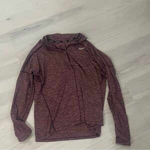 Nike Burgundy Dri-FIT Half-Zip Pullover